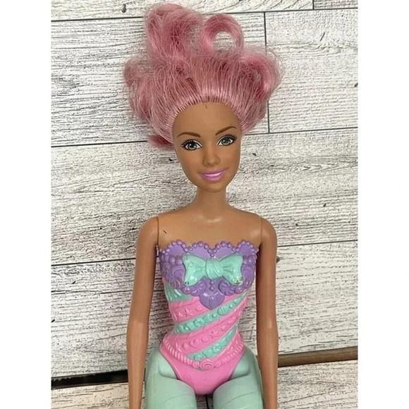 2015 BARBIE DREAMTOPIA FAIRY CANDY FASHION DOLL NO WINGS PINK HAIR Mattel - Picture 2 of 8